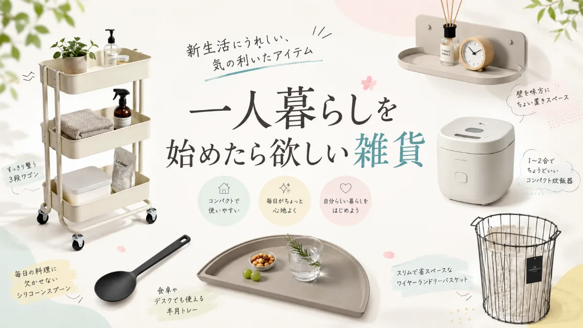 一人暮らしを始めたら 欲しい雑貨