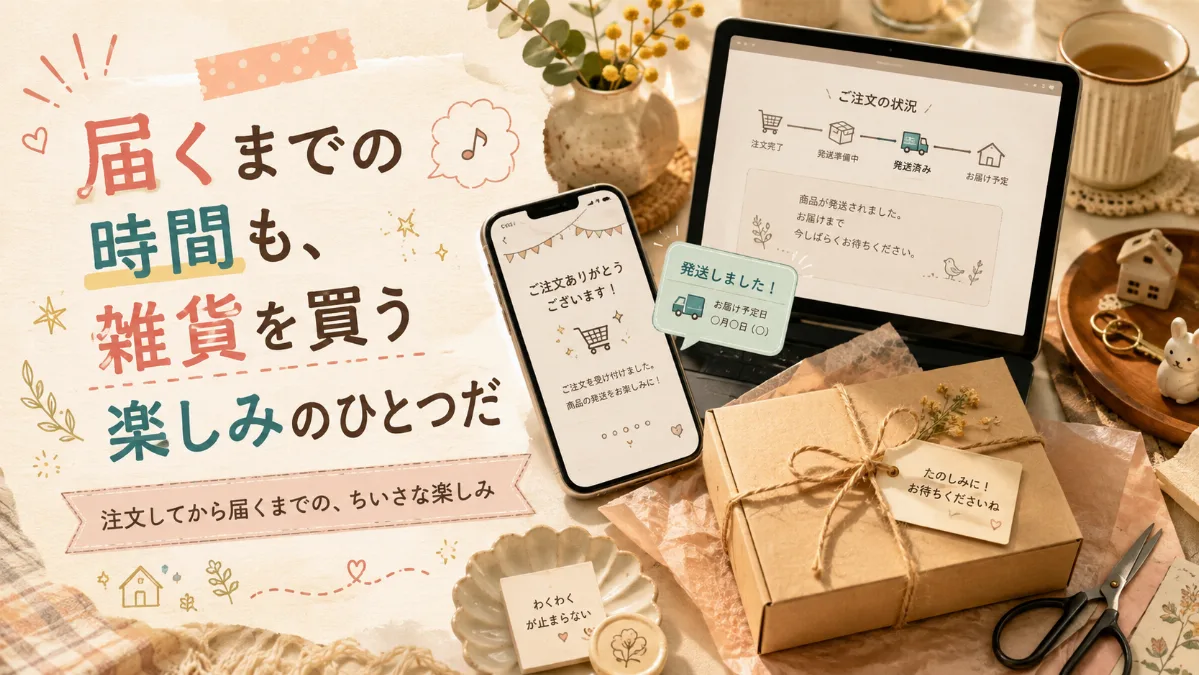 届くまでの時間も、雑貨を買う楽しみのひとつだ